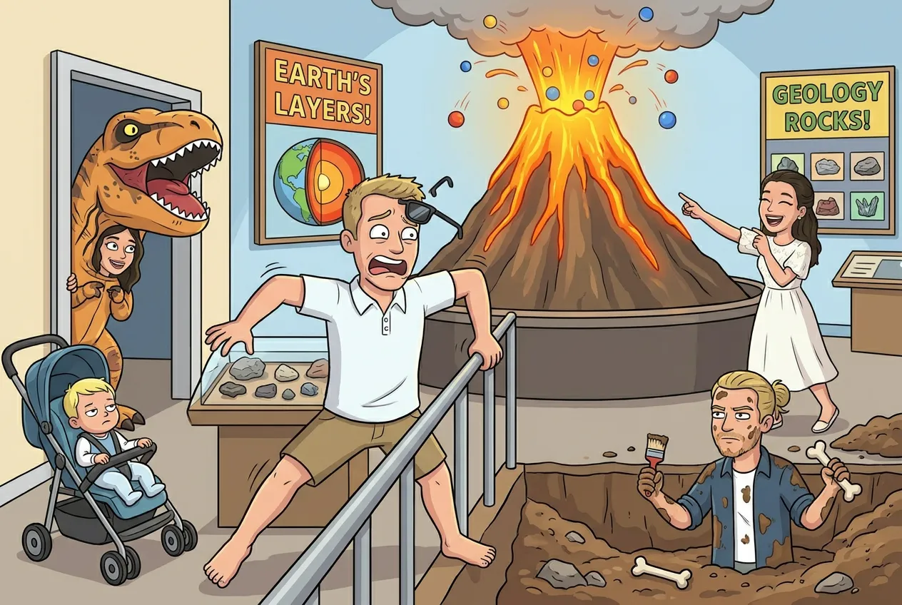 Chaos at the geology museum
